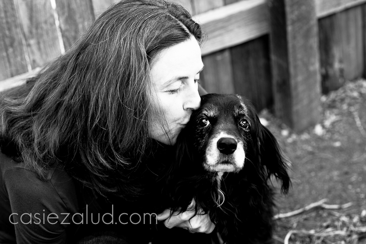 owner and her dog portrait 