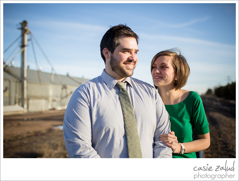 Engaged couple portraits at an old grain mill